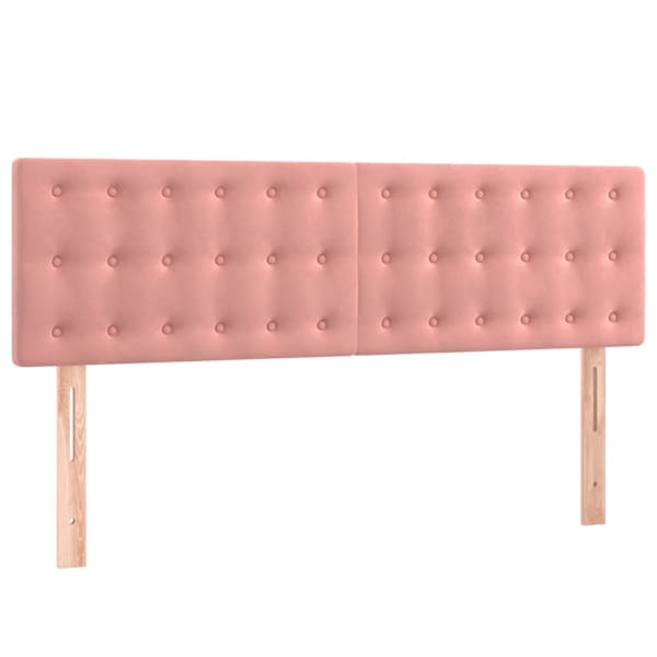 vidaXL voodipeatsid, roosa, 144x5x78/88 cm, samet