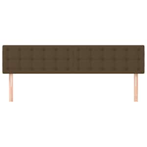 vidaXL Hoofdborden 160x5x78/88 cm stof donkerbruin