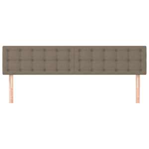 Čela postele 2 ks taupe 72 x 5 x 78/88 cm textil - obrázek 3
