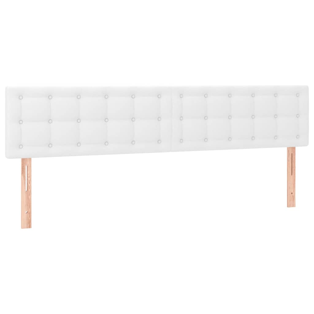 vidaXL Hoofdborden 160x5x78/88 cm kunstleer wit, foto 3