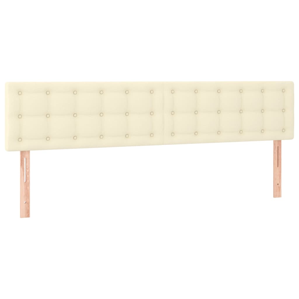 vidaXL Čelo postele 2 ks krémové 80 x 5 x 78/88 cm umělá kůže