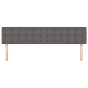 Čela postele šedá 160x5x78/88 cm umělá kůže - obrázek 3