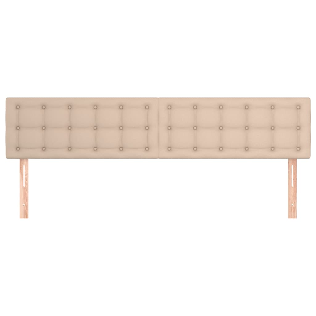 vidaXL Hoofdborden 2 st 80x5x78/88 cm kunstleer cappuccinokleurig afbeelding