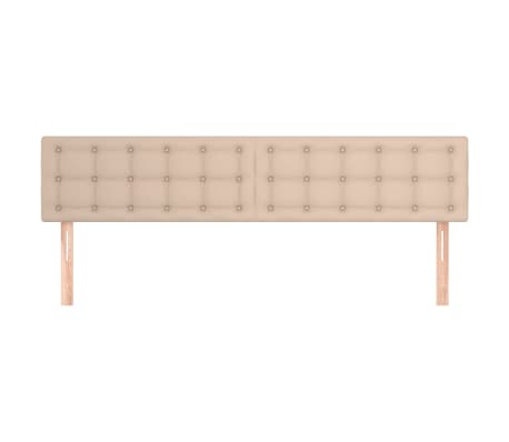 vidaXL Huvudgavlar 2 st cappuccino 80x5x78/88 cm konstläder