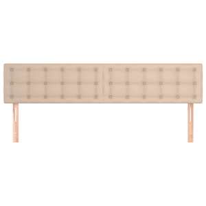 Čela postele 2 ks cappuccino 80x5x78/88 cm umělá kůže - obrázek 3