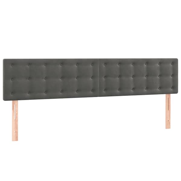 vidaXL voodipeatsid, tumehall, 160x5x78/88 cm, samet