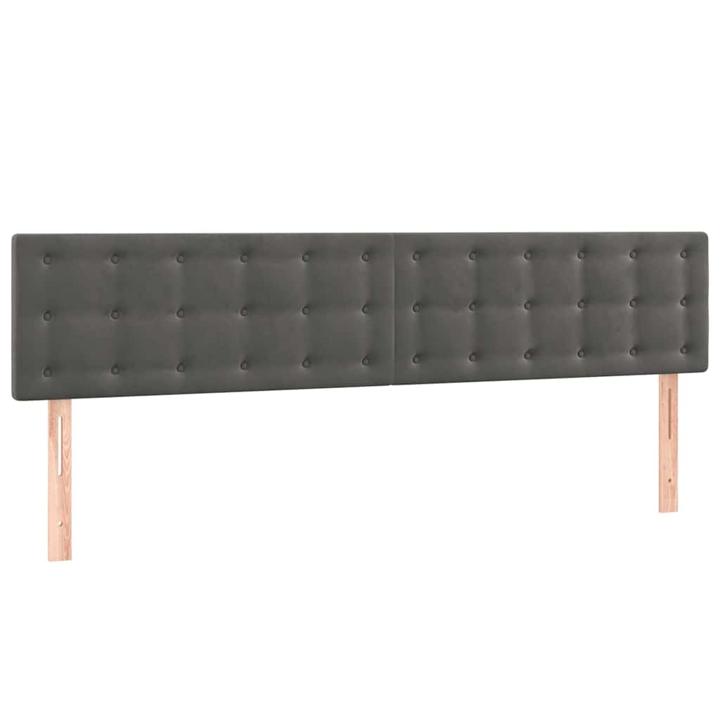 vidaXL Čela postele tmavě šedá 160x5x78/88 cm samet