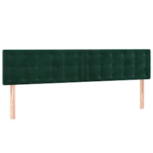 vidaXL voodipeatsid, tumeroheline, 160x5x78/88 cm, samet