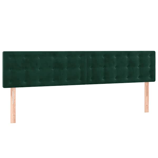 vidaXL voodipeatsid, tumeroheline, 160x5x78/88 cm, samet