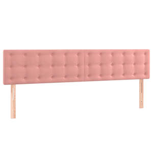 Čelo postele 2 ks růžové 80 x 5 x 78/88 cm samet - obrázek 2