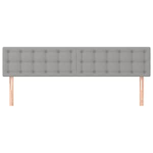 Čela postele světle šedá 180x5x78/88 cm látka - obrázek 3