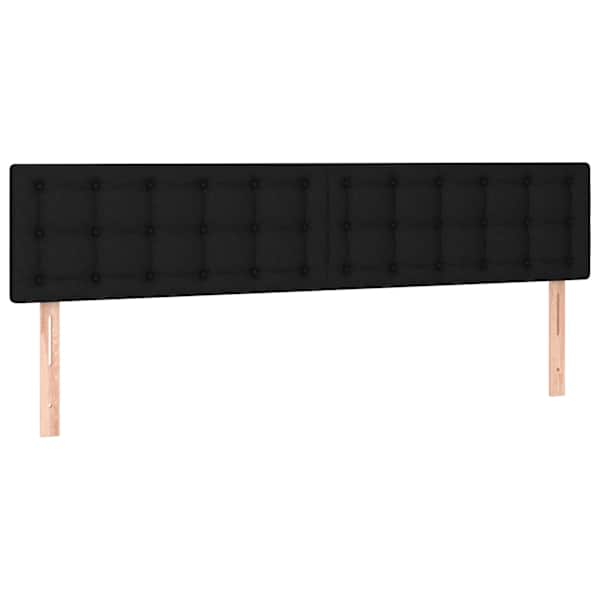 vidaXL voodipeatsid, must, 180x5x78/88 cm, kangas