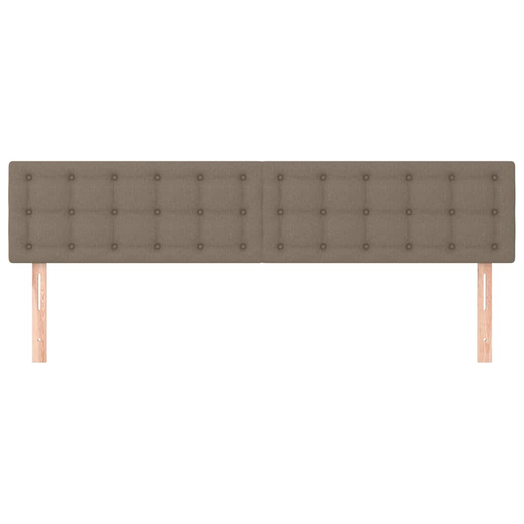 vidaXL Hoofdborden 180x5x78/88 cm stof taupe, foto 2