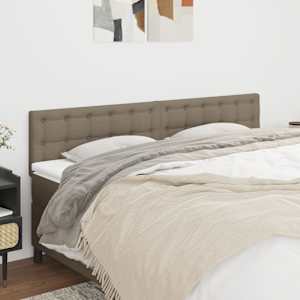 Čelo postele 2 ks taupe 90x5x78/88 cm textil - obrázek 1
