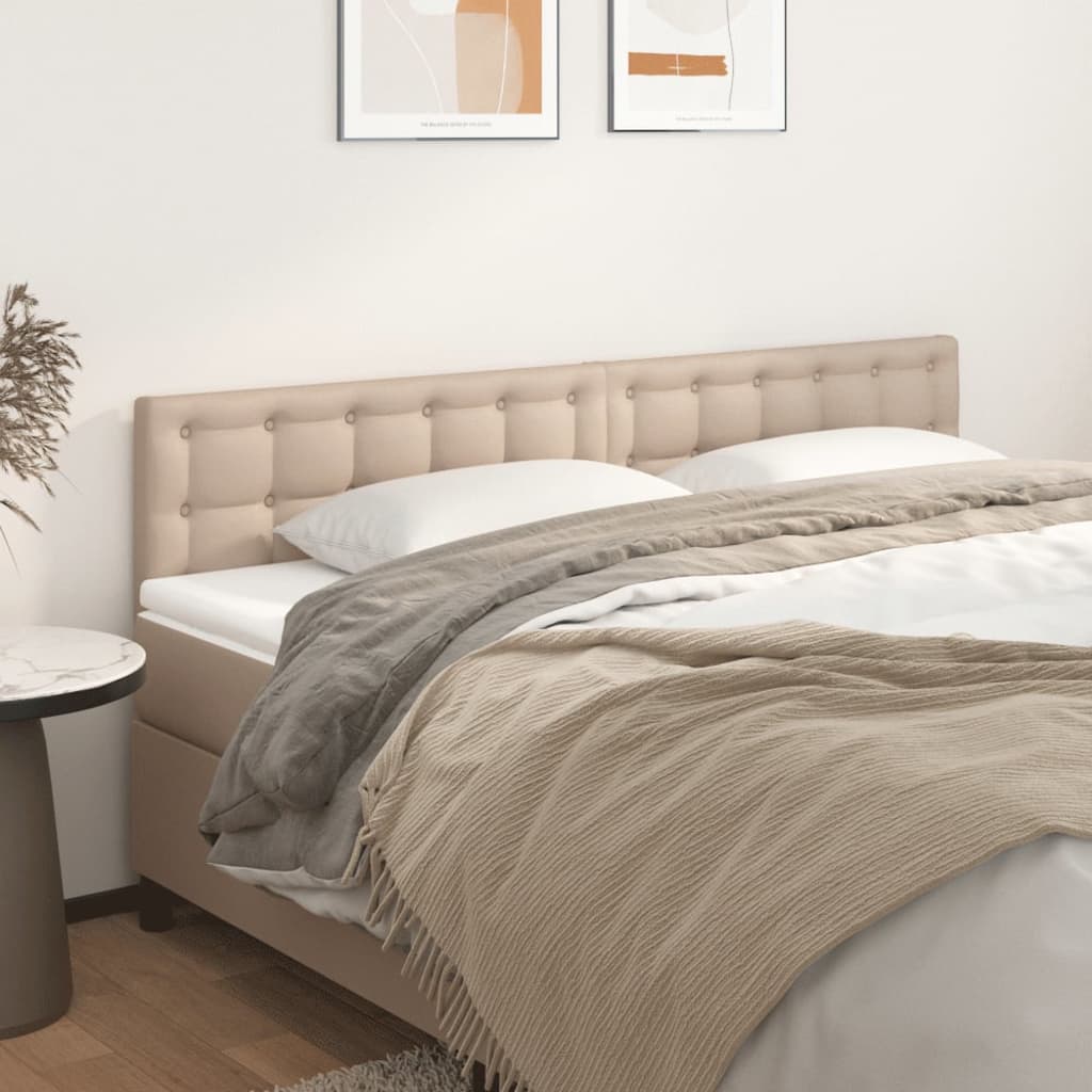 vidaXL Kopfteile 2 Stk. Cappuccino-Braun 90x5x78/88 cm Kunstleder