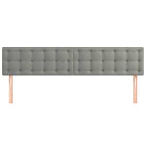 Čelo postele 2 ks světle šedé 90x5x78/88 cm samet - obrázek 3