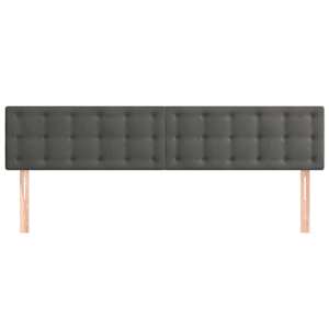 Čelo postele 2 ks tmavě šed 90x5x78/88 cm samet - obrázek 3