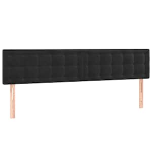 vidaXL voodipeatsid, must, 180x5x78/88 cm, samet