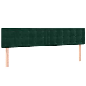 vidaXL voodipeatsid, tumerohelised, 180x5x78/88 cm, samet