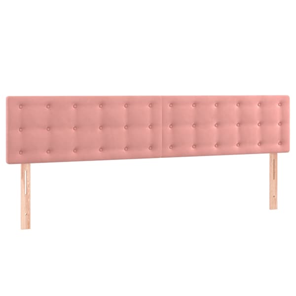 vidaXL voodipeatsid, roosa, 180x5x78/88 cm, samet