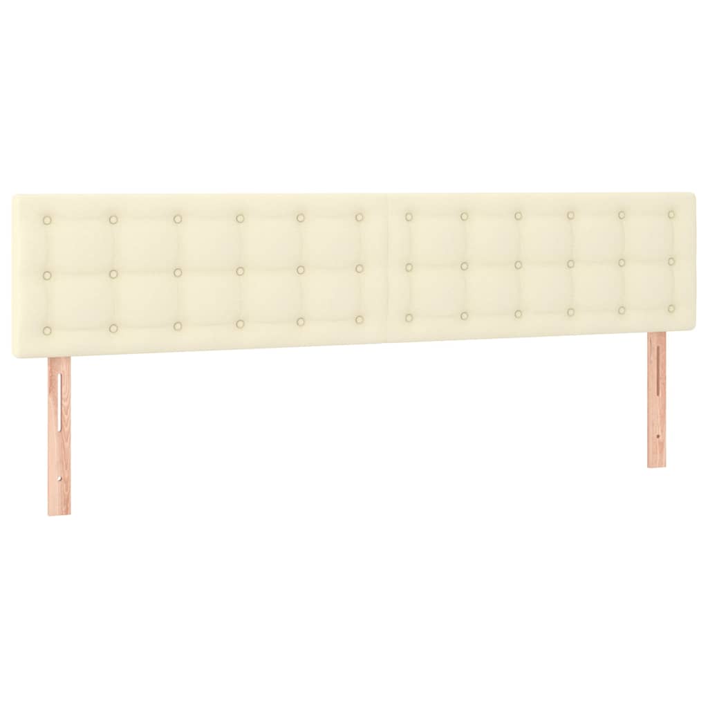 vidaXL Hoofdborden 200x5x78/88 cm kunstleer crèmekleurig, foto 3