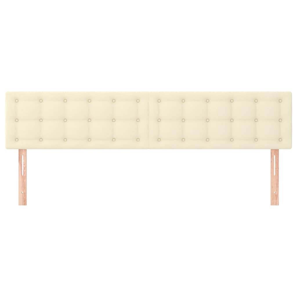 vidaXL Hoofdborden 200x5x78/88 cm kunstleer crèmekleurig, foto 2