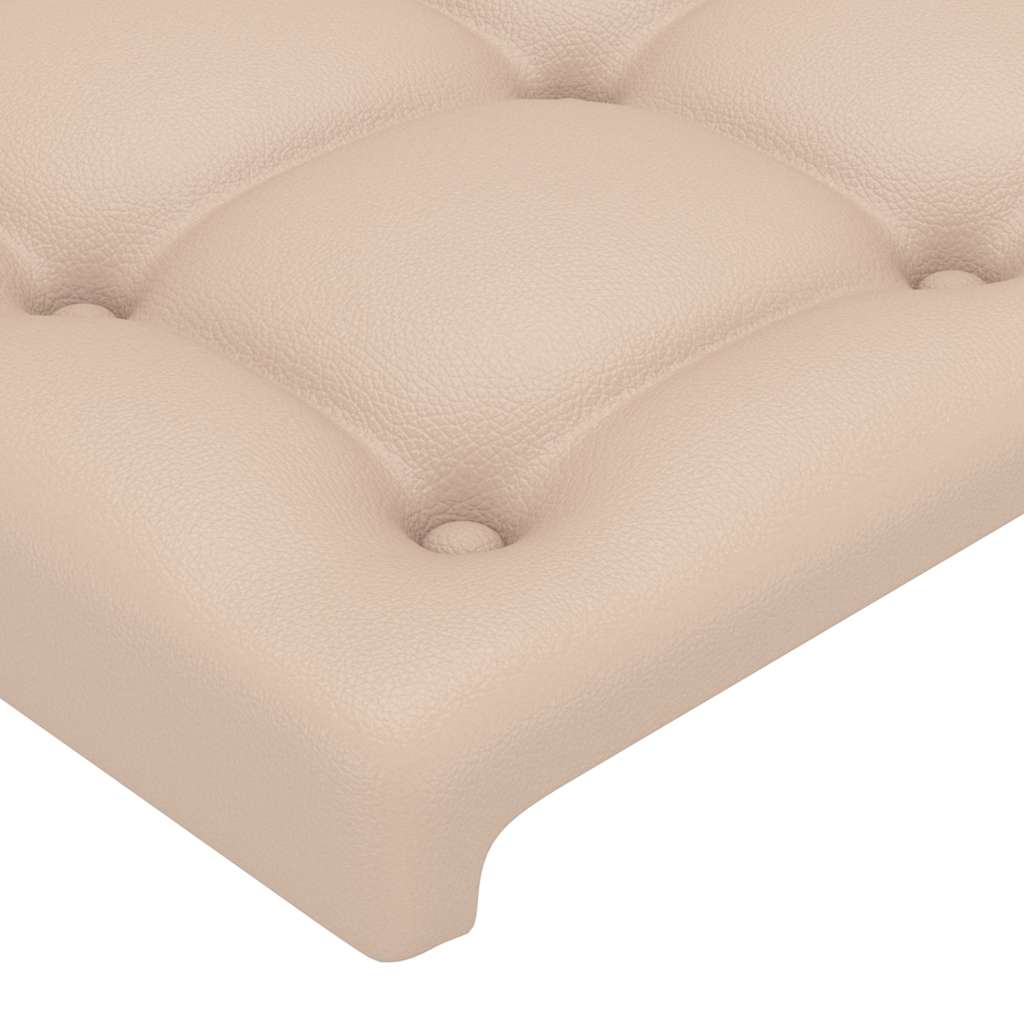 vidaXL Hoofdborden 200x5x78/88 cm kunstleer cappuccinokleurig bruin, foto 4