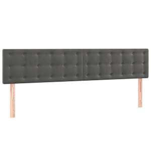 vidaXL voodipeatsid, tumehall, 200x5x78/88 cm, samet