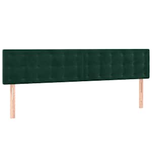 vidaXL voodipeatsid, tumeroheline, 200x5x78/88 cm, samet