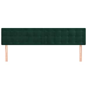 Čelo postele tmavě zelené 100x5x78/88 cm samet - obrázek 3