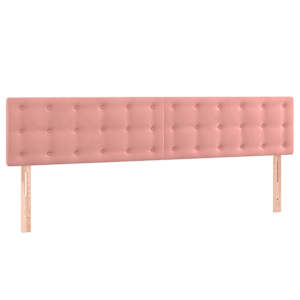 Čela postele růžová 200x5x78/88 cm samet - obrázek 2
