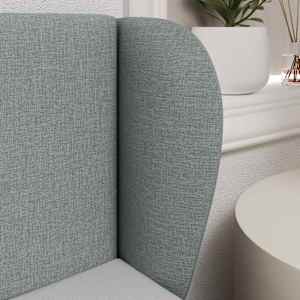 Uši čela postele Světle šedá 40 x 23 x 6 cm textil - obrázek 4