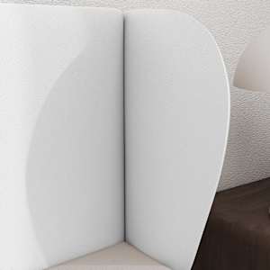 Uši čela postele Bílá 40 x 23 x 6 cm PVC - obrázek 4