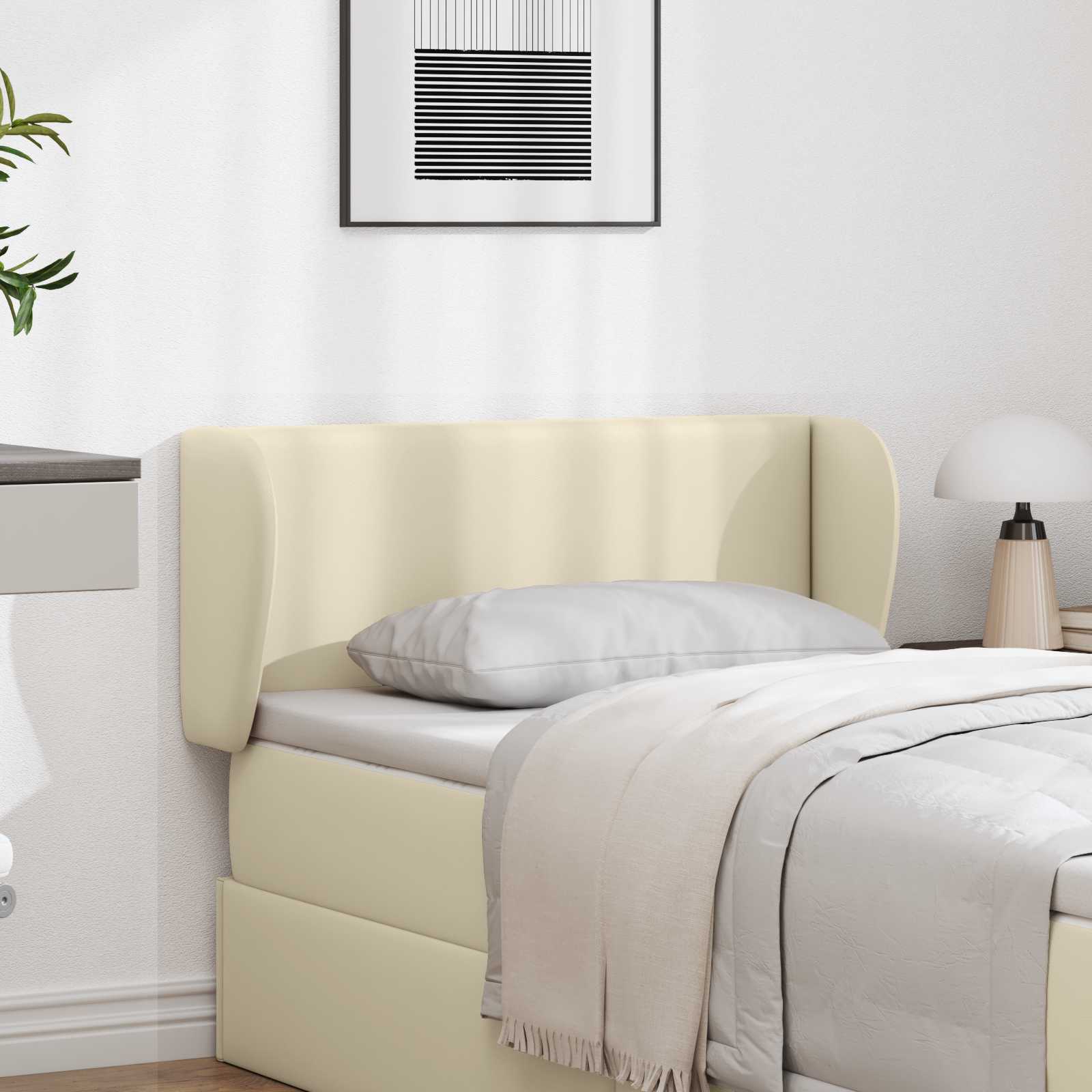 vidaXL Kopfteil Ohr Creme 40 x 23 x 6 cm PVC