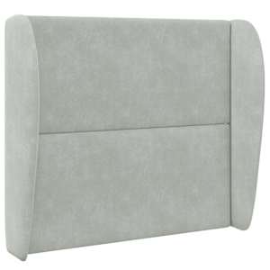 Uši čela postele Světle šedá 80 x 23 x 6 cm samet - obrázek 3