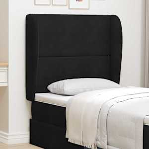 Ušesni vzglavnik Črna 80 x 23 x 6 cm Žamet