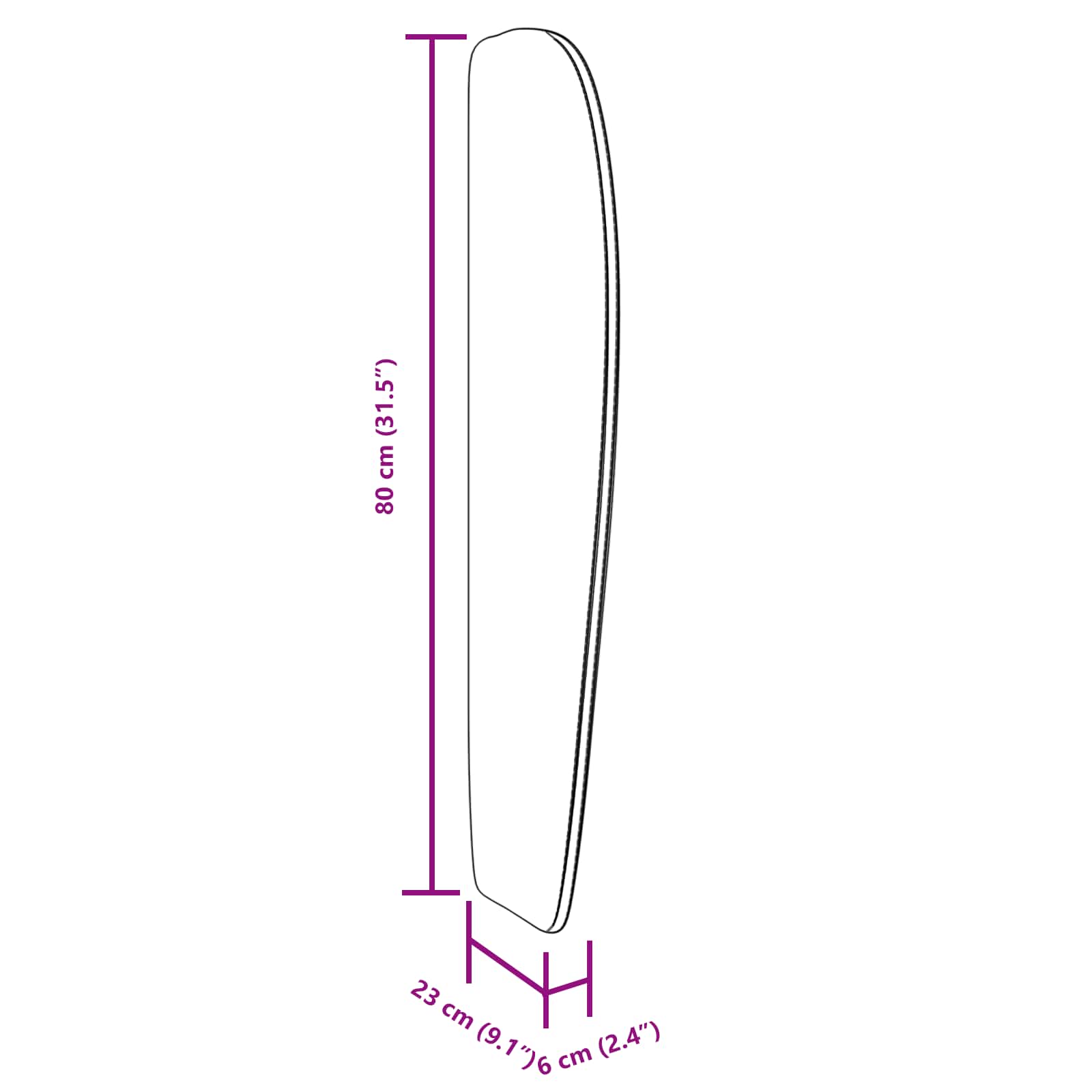 vidaXL Kopfteil Ohr Blau 80 x 23 x 6 cm Samt – Bild 11