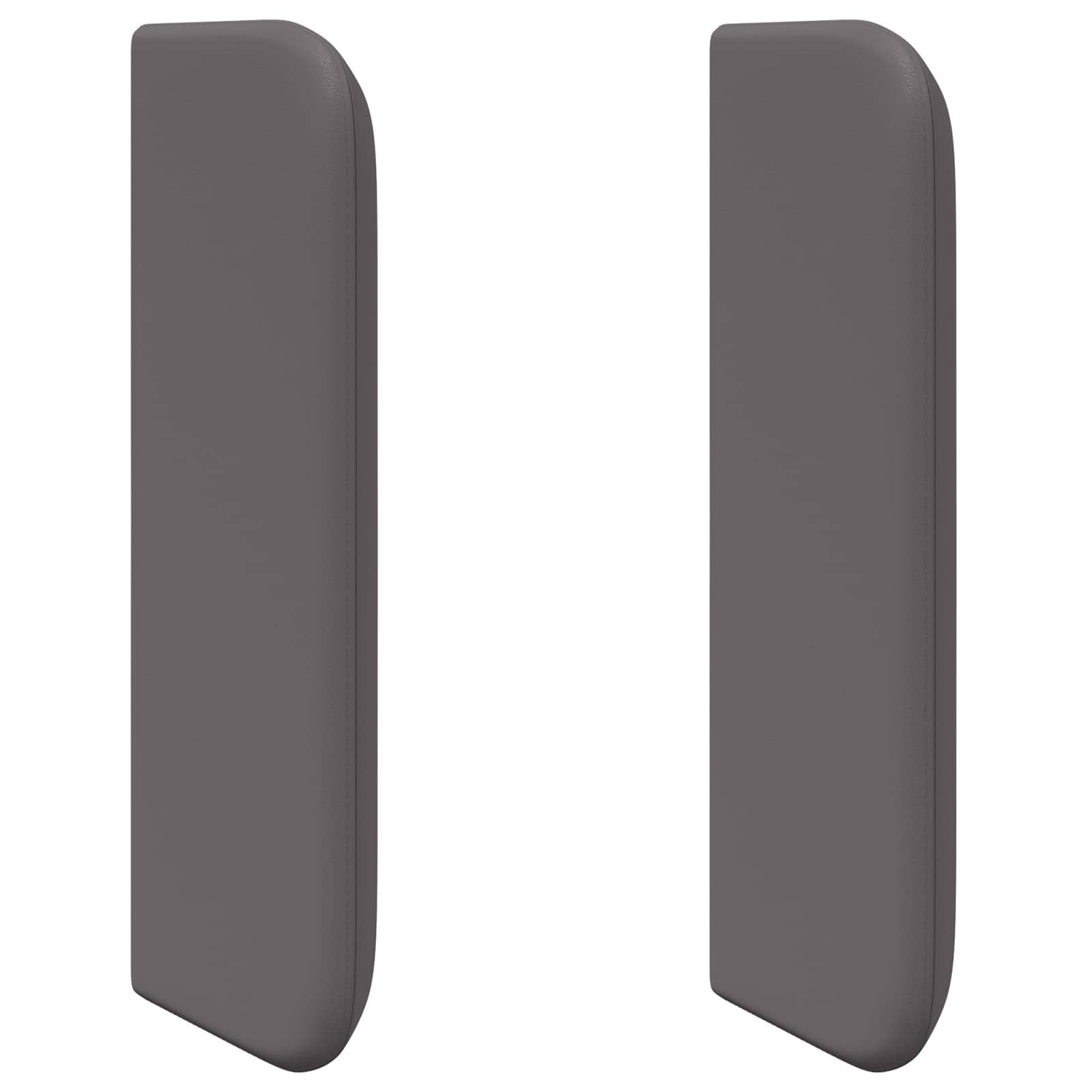 VidaXL Hoofdbord Oor 2 Pcs Grijs 40 X 16 X 5 Cm Plywood En Faux Leer