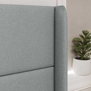 Uši čela postele Světle šedá 80 x 16 x 4 cm textil - obrázek 4