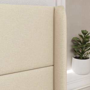 Uši čela postele Krémová 80 x 16 x 4 cm textil - obrázek 4
