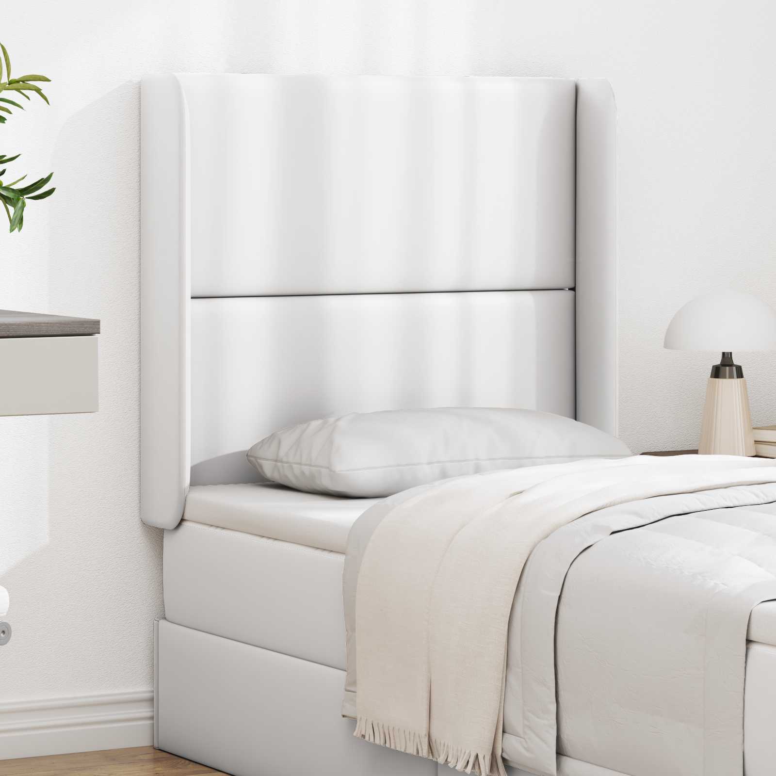 VidaXL Galvgaļa auss Balts PVC