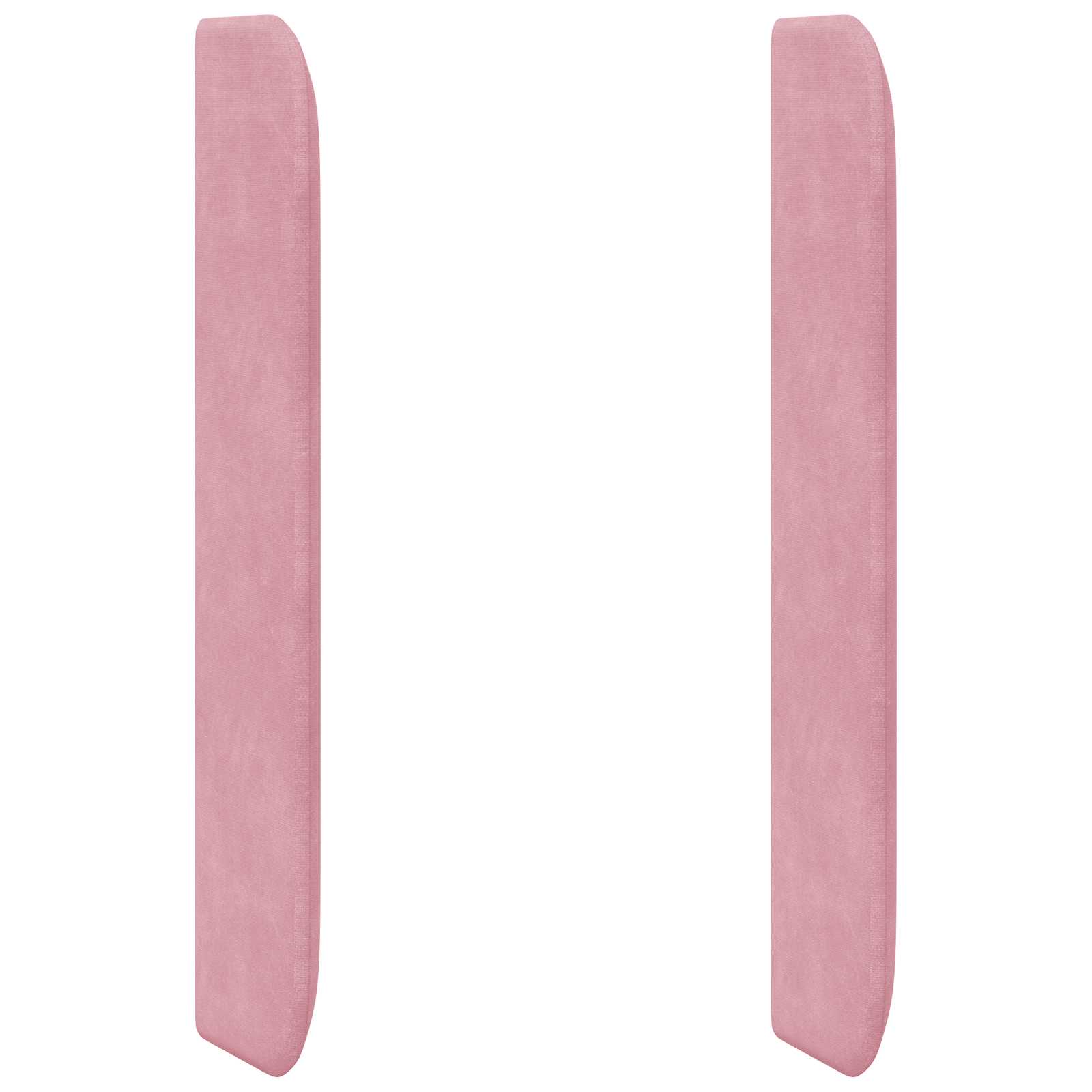 vidaXL Kopfteil Ohr Rosa 80 x 16 x 4 cm Samt – Bild 2