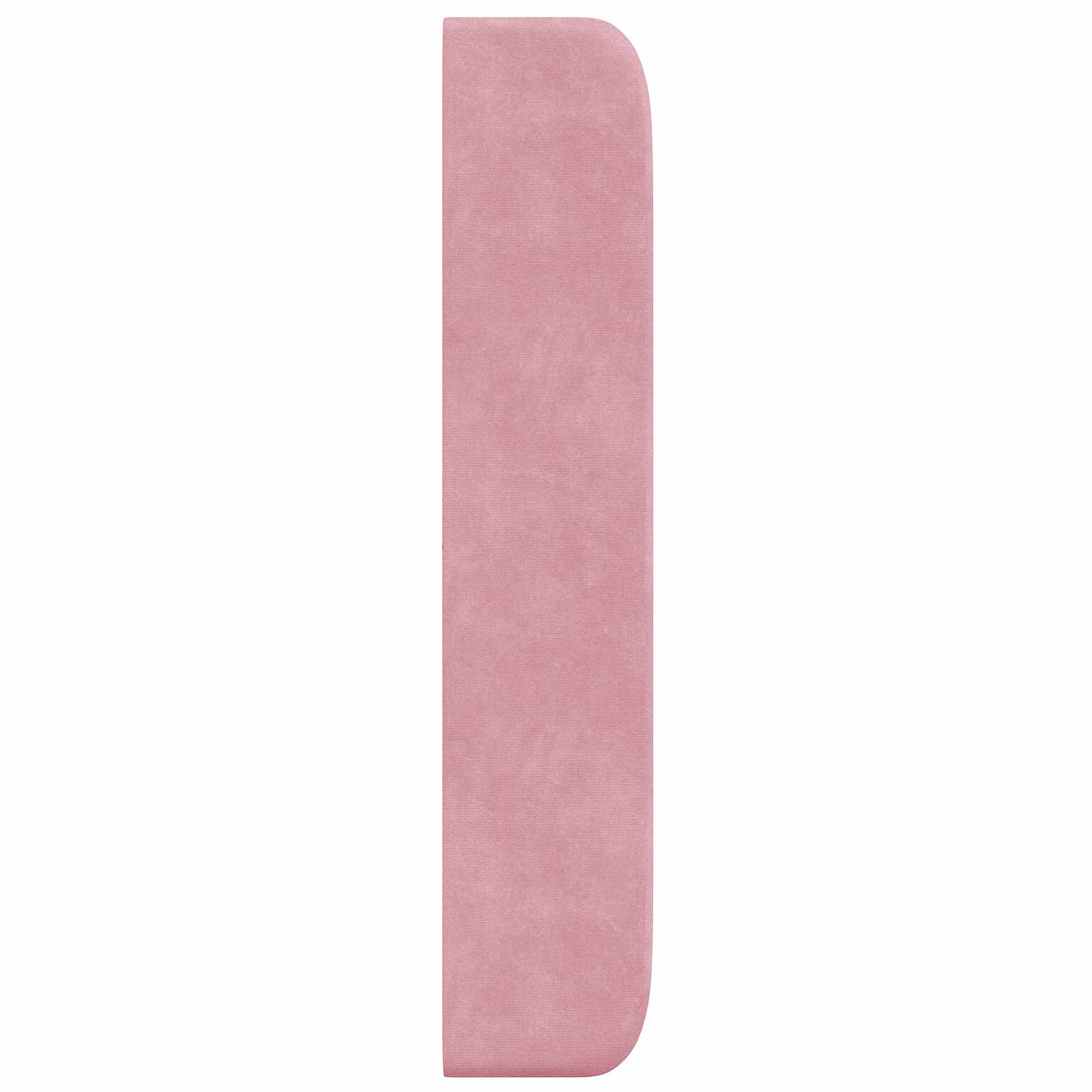 vidaXL Kopfteil Ohr Rosa 80 x 16 x 4 cm Samt – Bild 7