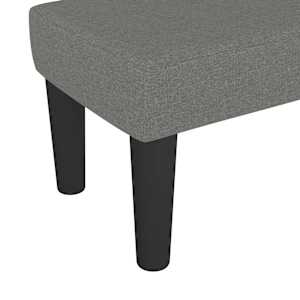 Lavice tmavě šedá 70 x 30 x 30 cm textil - obrázek 5