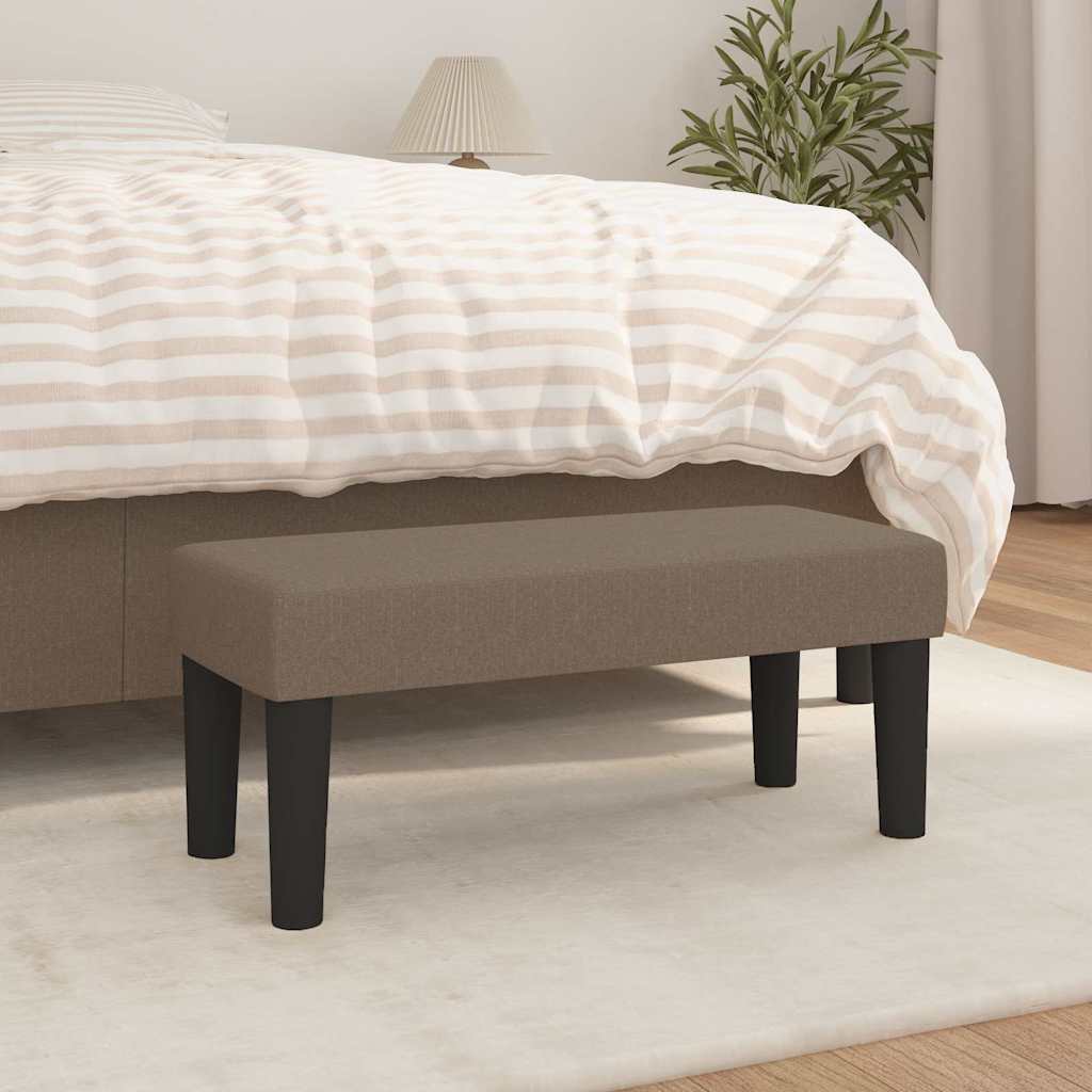 Bankje 70x30x30 cm stof taupe