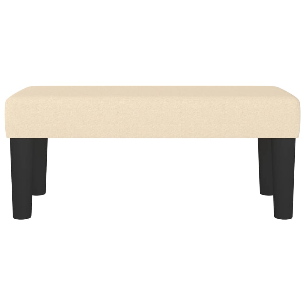 vidaXL Bankje 70x30x30 cm stof crèmekleurig afbeelding