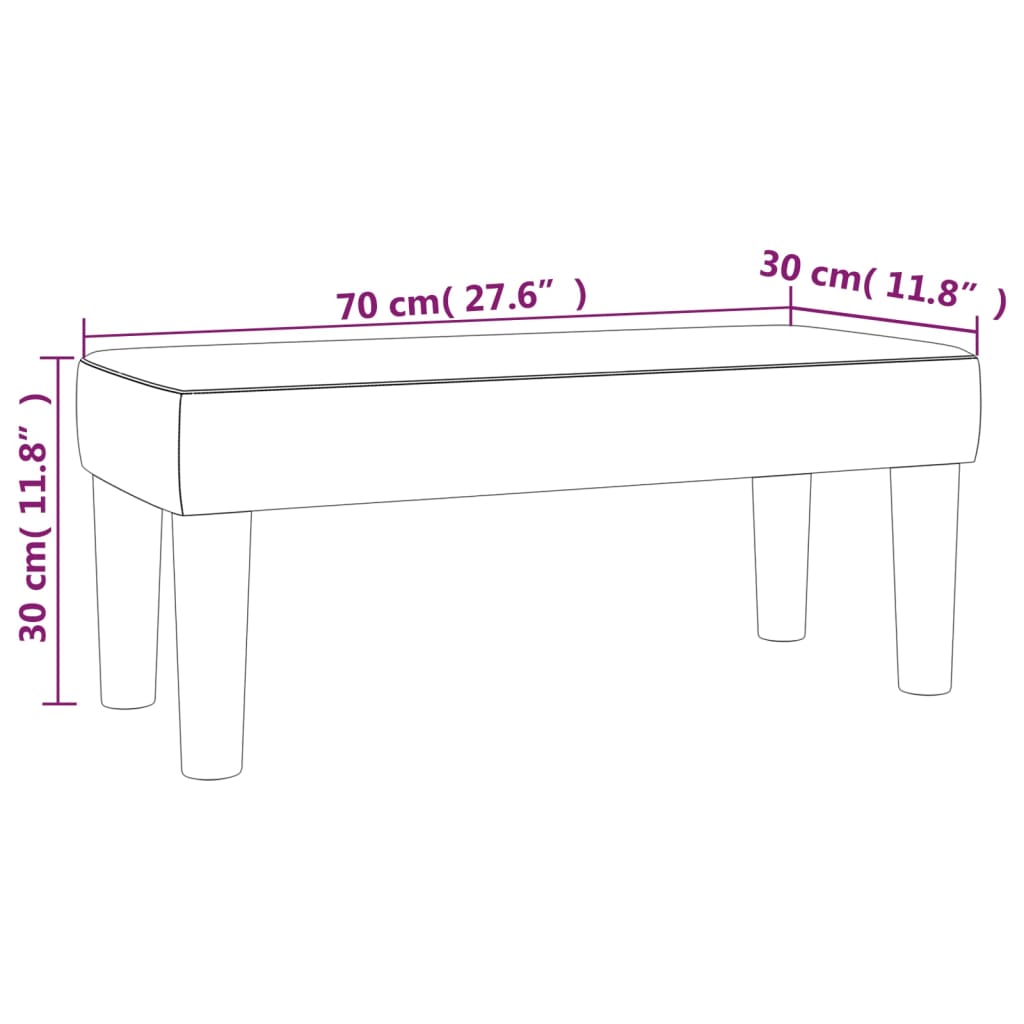 Klop svetlo siva 70x30x30 cm blago