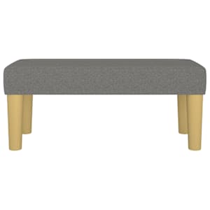 Lavice tmavě šedá 70 x 30 x 30 cm textil - obrázek 3