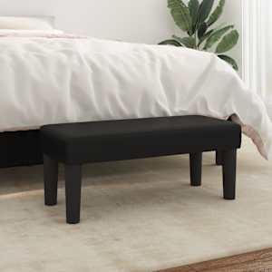 Klop črna 70x30x30 cm umetno usnje