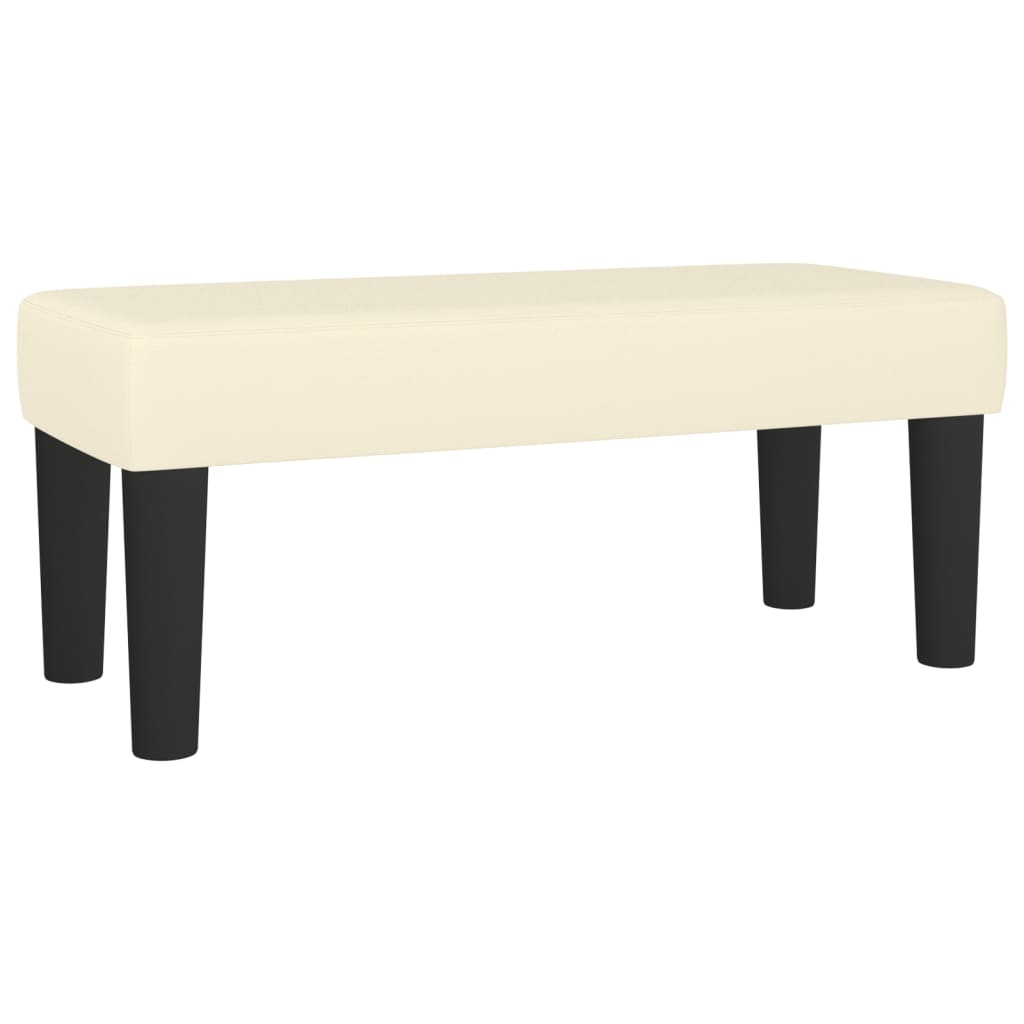 vidaXL Lavice krémová 70 x 30 x 30 cm umělá kůže